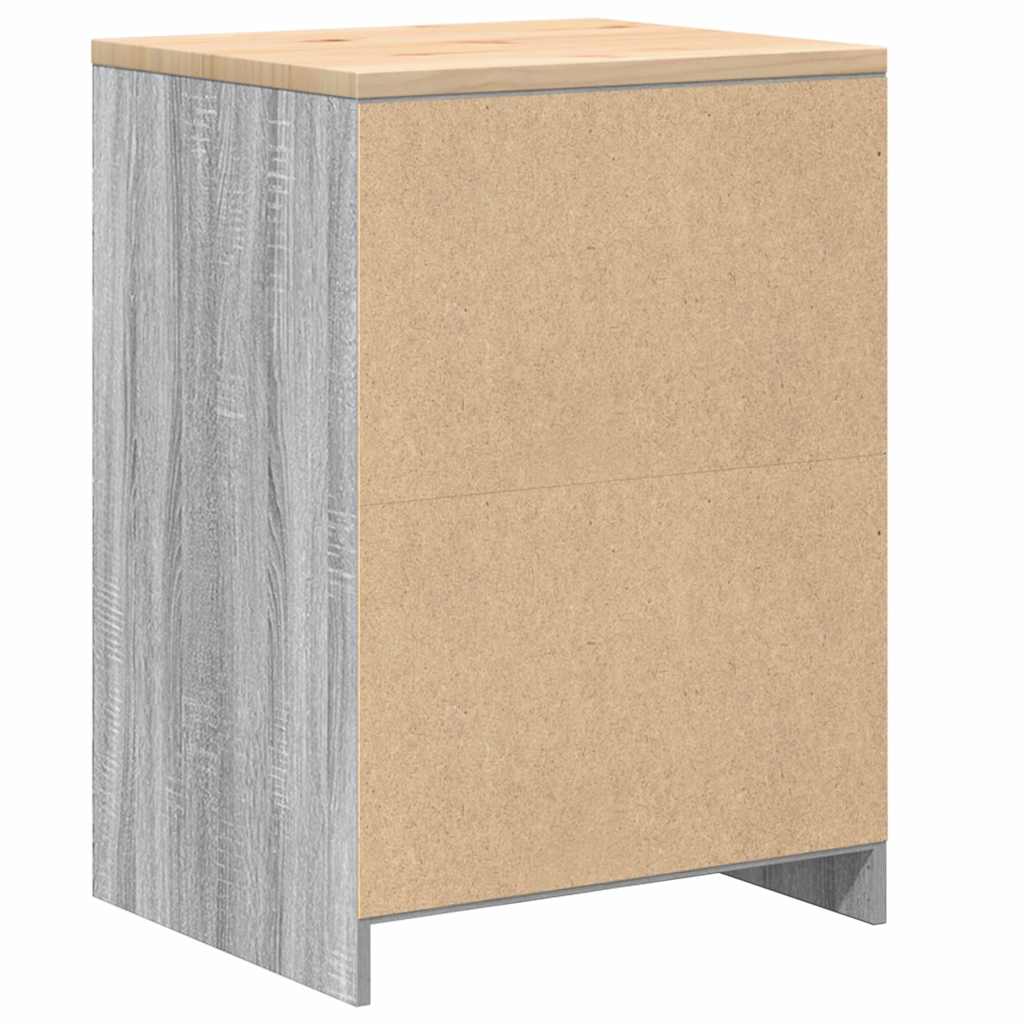 Autotallin Säilytyskaappi Harmaa Sonoma 60X51X85 Cm Täysi Mänty