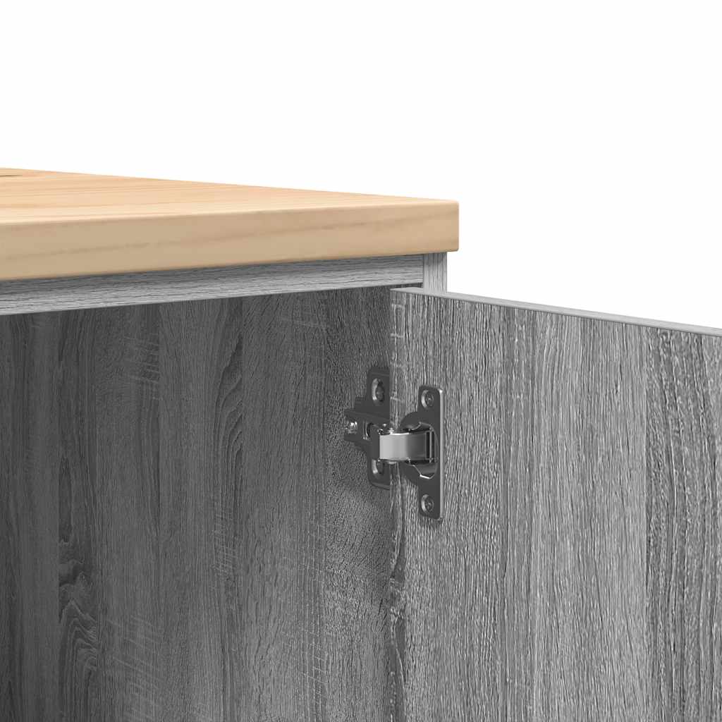Autotallin Säilytyskaappi Harmaa Sonoma 60X51X85 Cm Täysi Mänty
