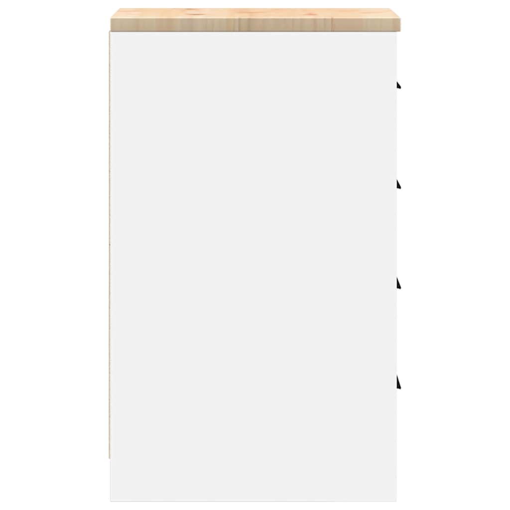 Autotallin Säilytyskaappi Valkoinen 30X51X85 Cm Täysi Mänty