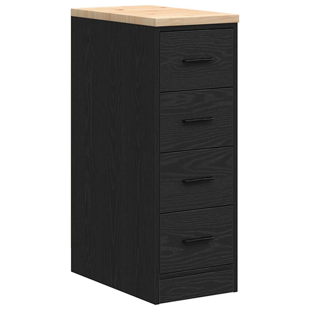 Autotallin Säilytyskaappi Musta 30X51X85 Cm Täysi Mänty