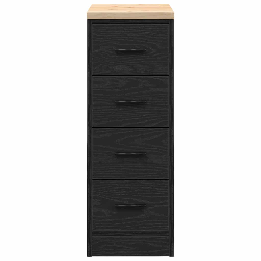 Autotallin Säilytyskaappi Musta 30X51X85 Cm Täysi Mänty