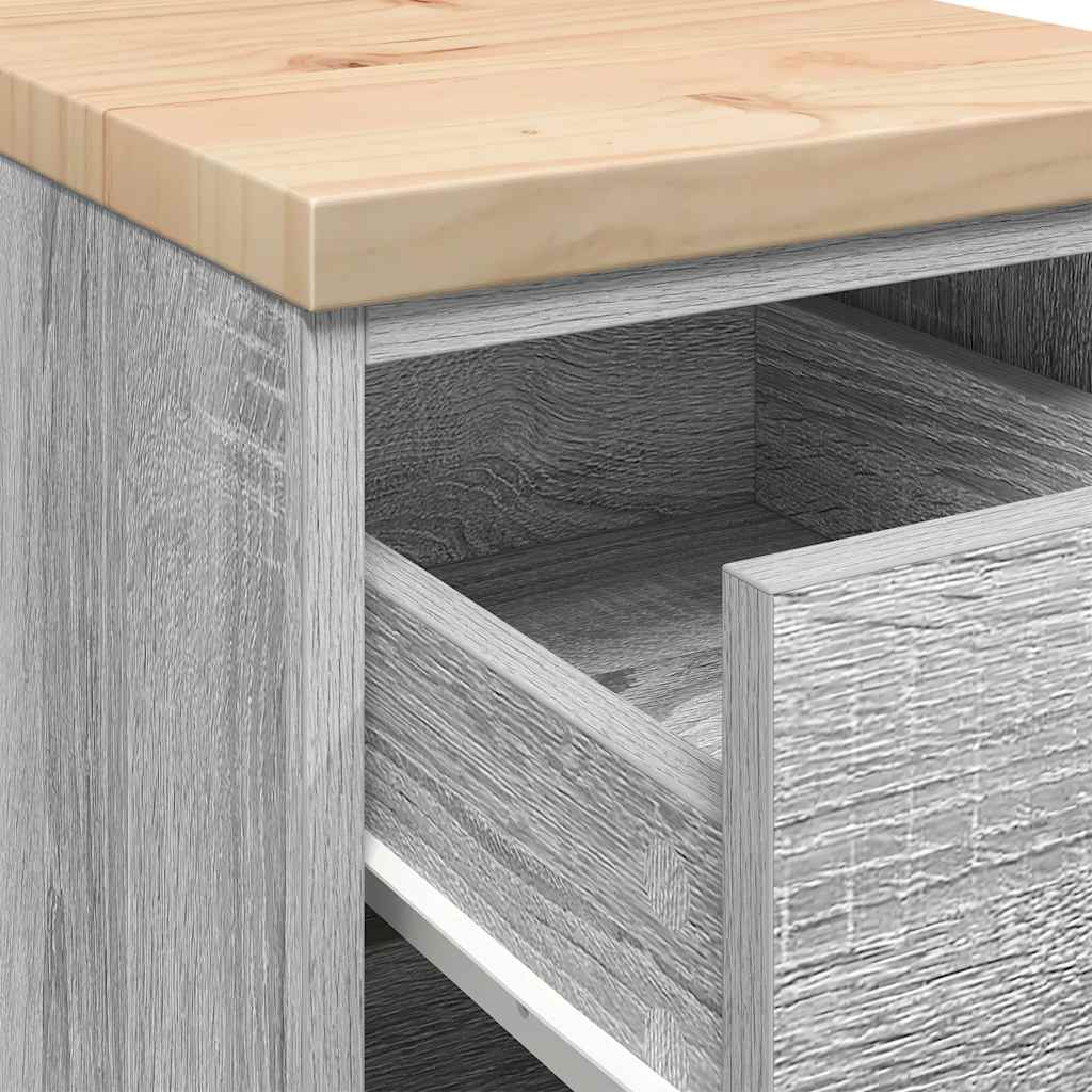 Autotallin Säilytyskaappi Harmaa Sonoma 30X51X85 Cm Täysi Mänty