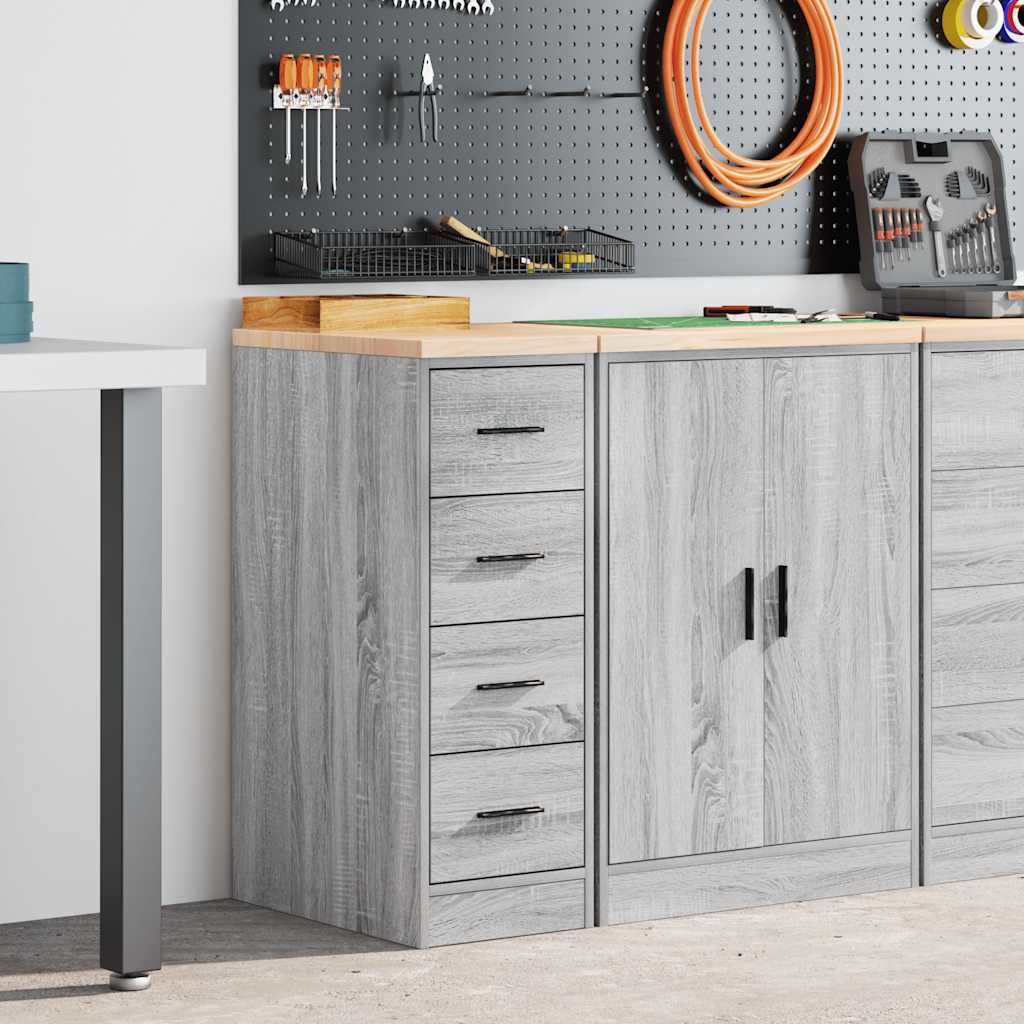 Autotallin Säilytyskaappi Harmaa Sonoma 30X51X85 Cm Täysi Mänty