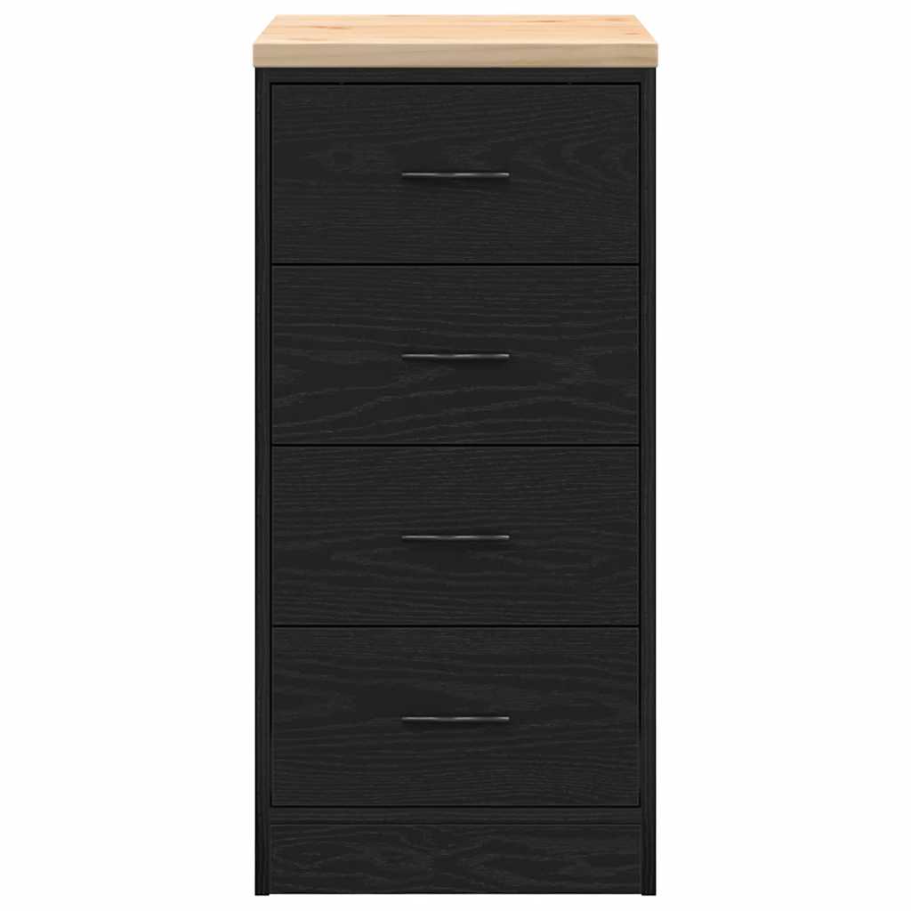 Autotallin Säilytyskaappi Musta 40X51X85 Cm Täysi Mänty