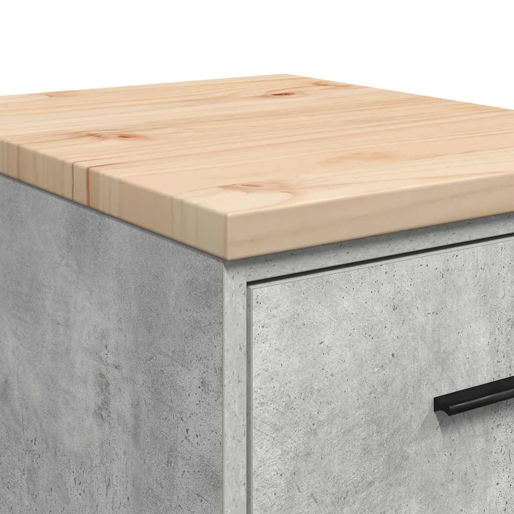 Autotallin Säilytyskaappi Betoni Harmaa 40X51X85 Cm Täysi Mänty