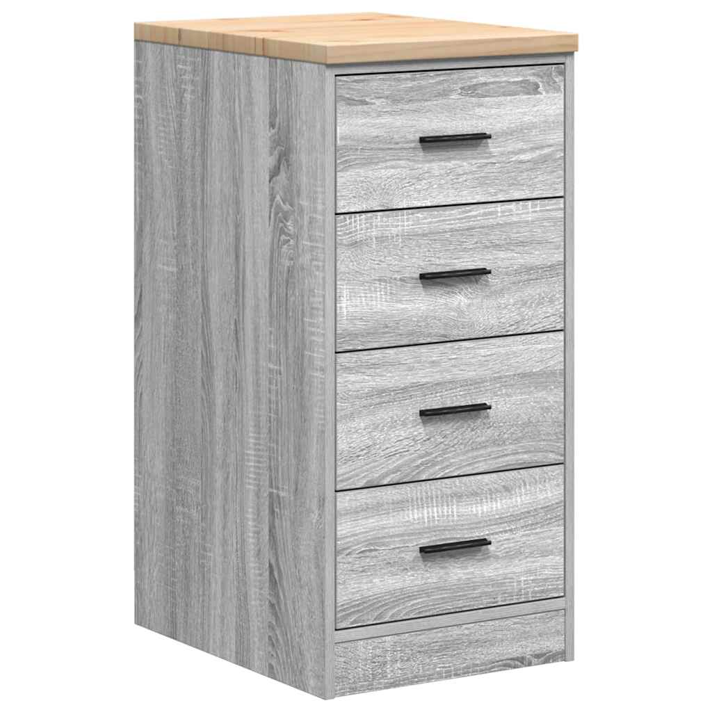 Autotallin Säilytyskaappi Harmaa Sonoma 40X51X85 Cm Täysi Mänty