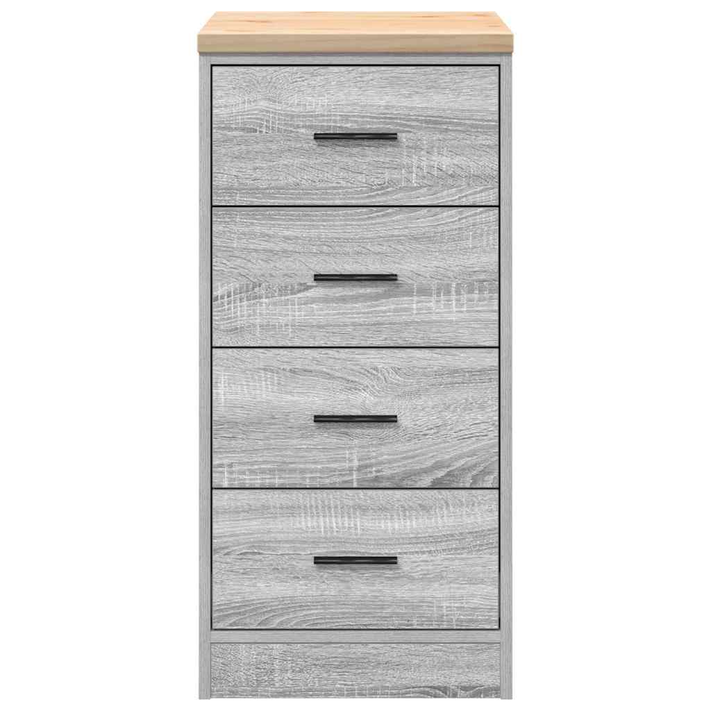 Autotallin Säilytyskaappi Harmaa Sonoma 40X51X85 Cm Täysi Mänty
