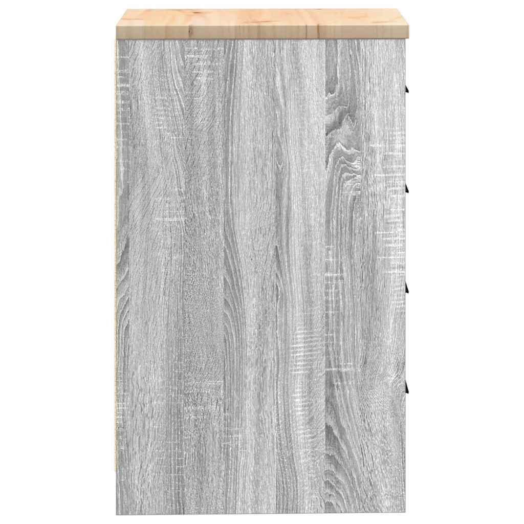 Autotallin Säilytyskaappi Harmaa Sonoma 40X51X85 Cm Täysi Mänty