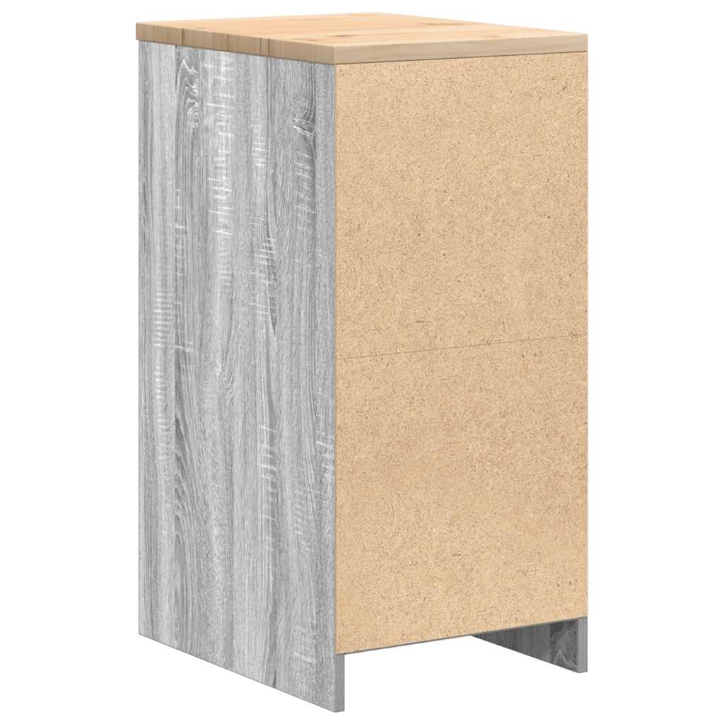 Autotallin Säilytyskaappi Harmaa Sonoma 40X51X85 Cm Täysi Mänty