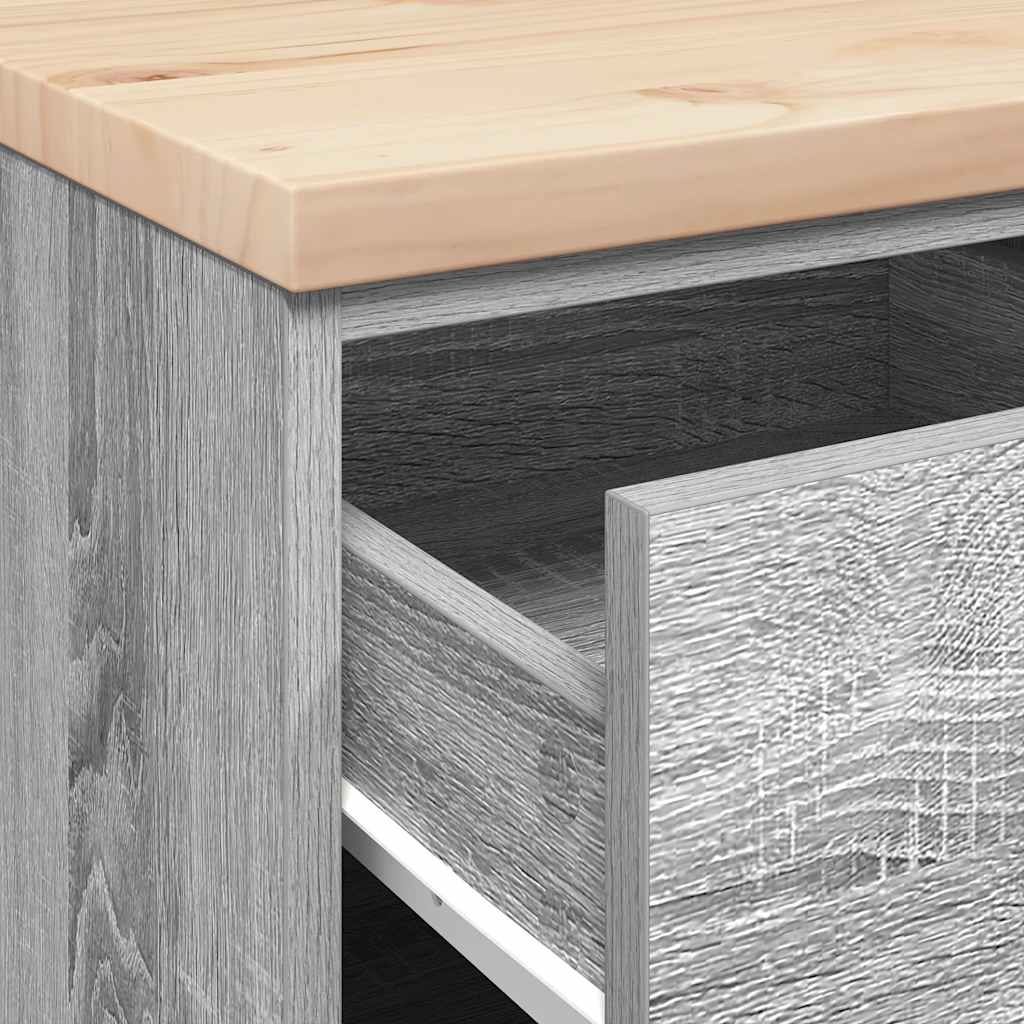 Autotallin Säilytyskaappi Harmaa Sonoma 40X51X85 Cm Täysi Mänty
