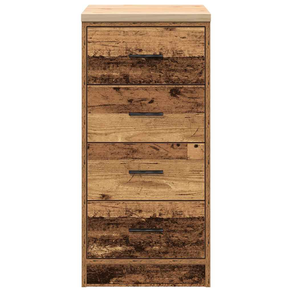 Autotallin Säilytyskaappi Vanha Puu 40X51X85 Cm Täysi Mänty