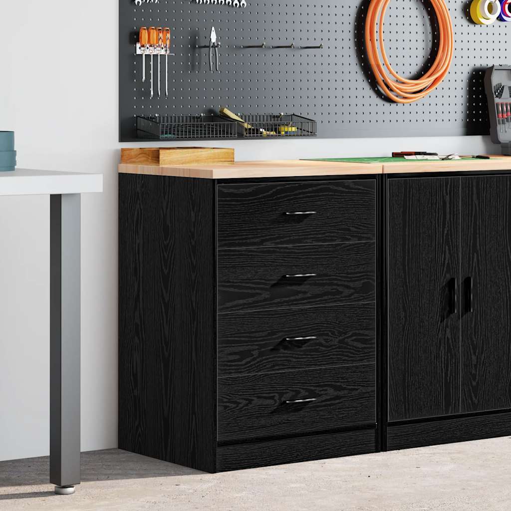 Autotallin Säilytyskaappi Musta 60X51X85 Cm Täysi Mänty