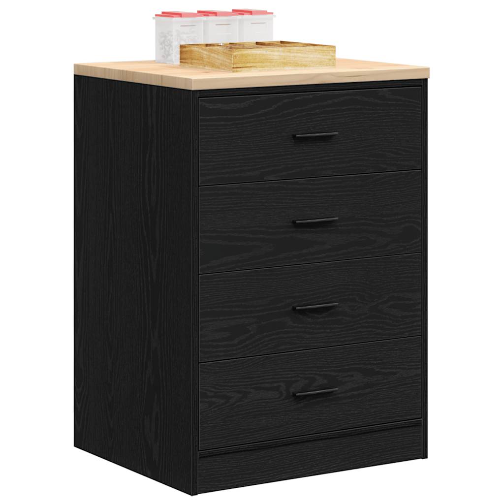 Autotallin Säilytyskaappi Musta 60X51X85 Cm Täysi Mänty