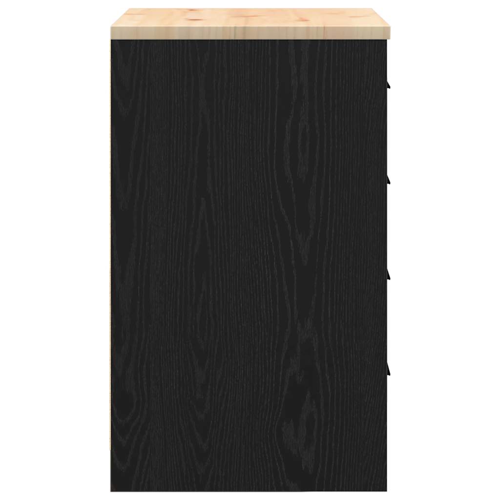 Autotallin Säilytyskaappi Musta 60X51X85 Cm Täysi Mänty