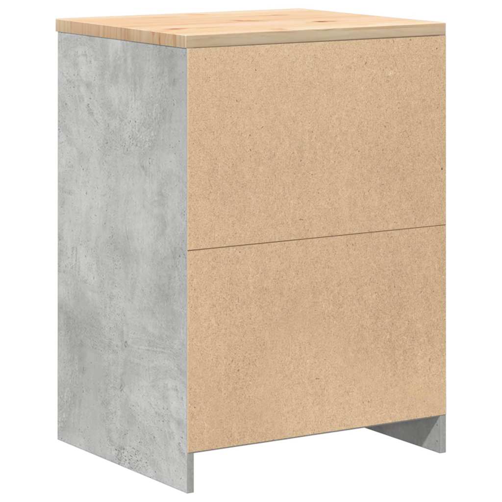 Autotallin Säilytyskaappi Betoni Harmaa 60X51X85 Cm Täysi Mänty