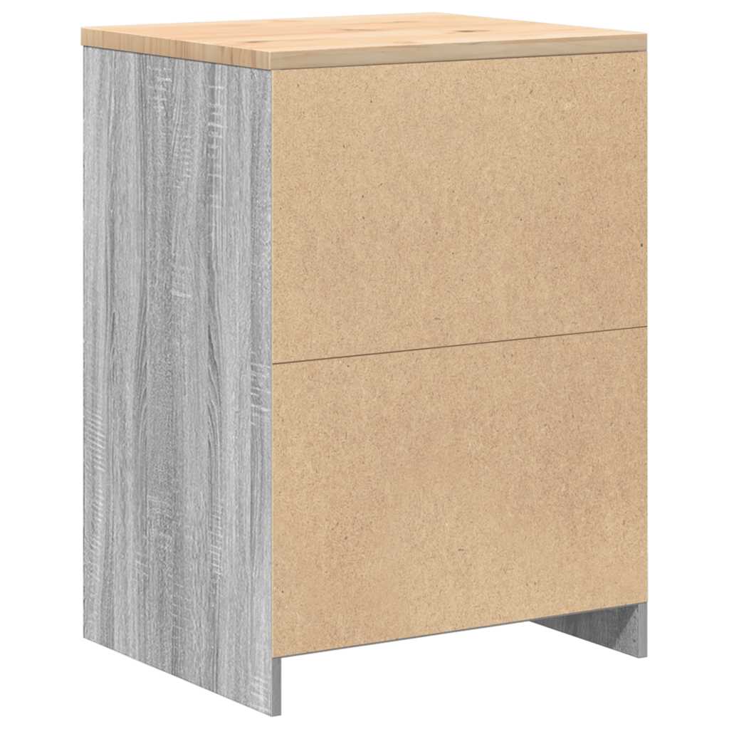 Autotallin Säilytyskaappi Harmaa Sonoma 60X51X85 Cm Täysi Mänty
