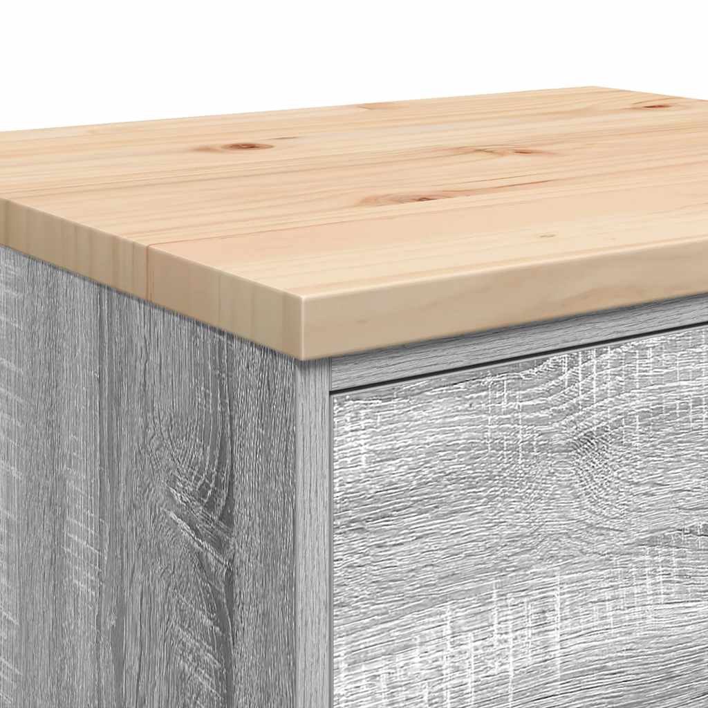 Autotallin Säilytyskaappi Harmaa Sonoma 60X51X85 Cm Täysi Mänty
