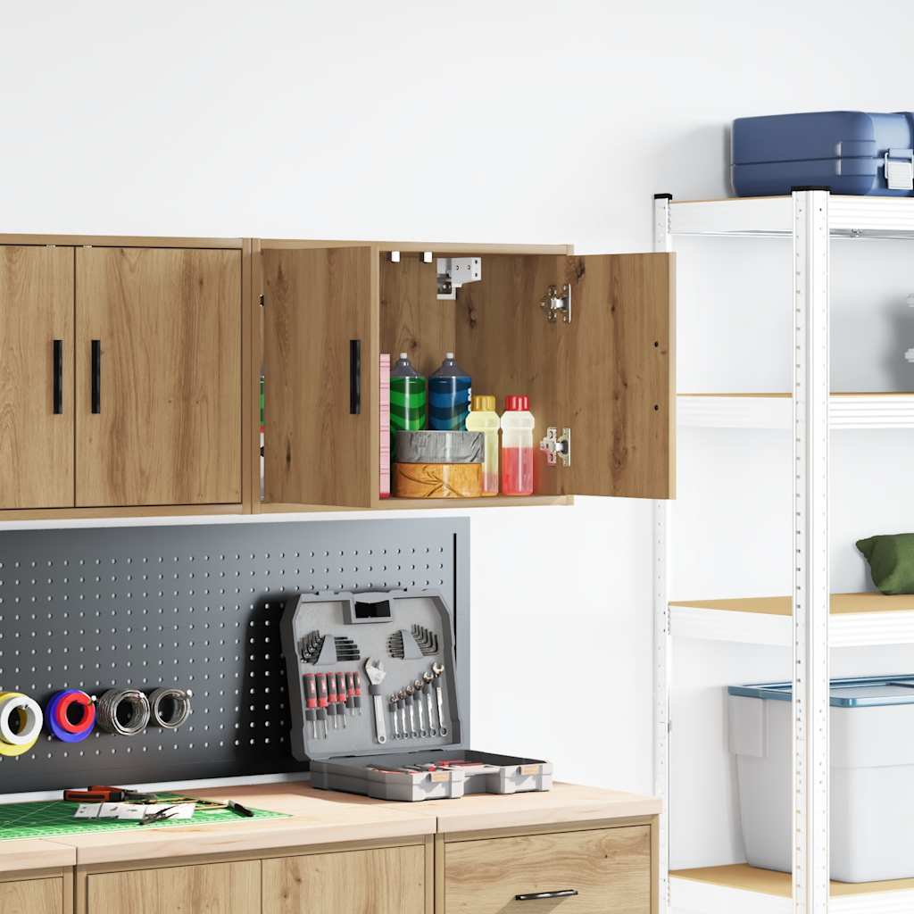 Autotallin Seinäkaappi Käsityöläinen Tammi Suunniteltu Puu