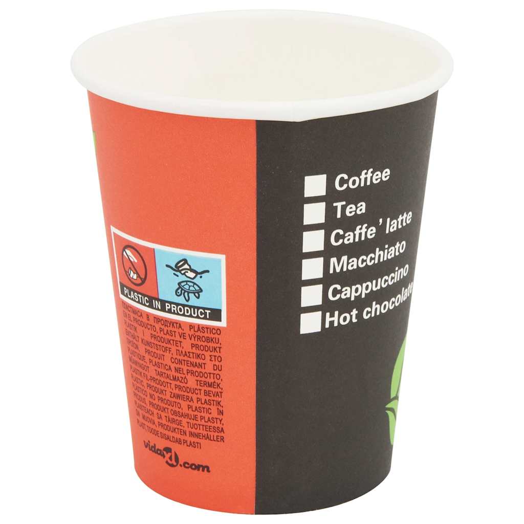 Paperiset Kahvikupit Kansilla 1000 Kpl 8Oz 240Ml