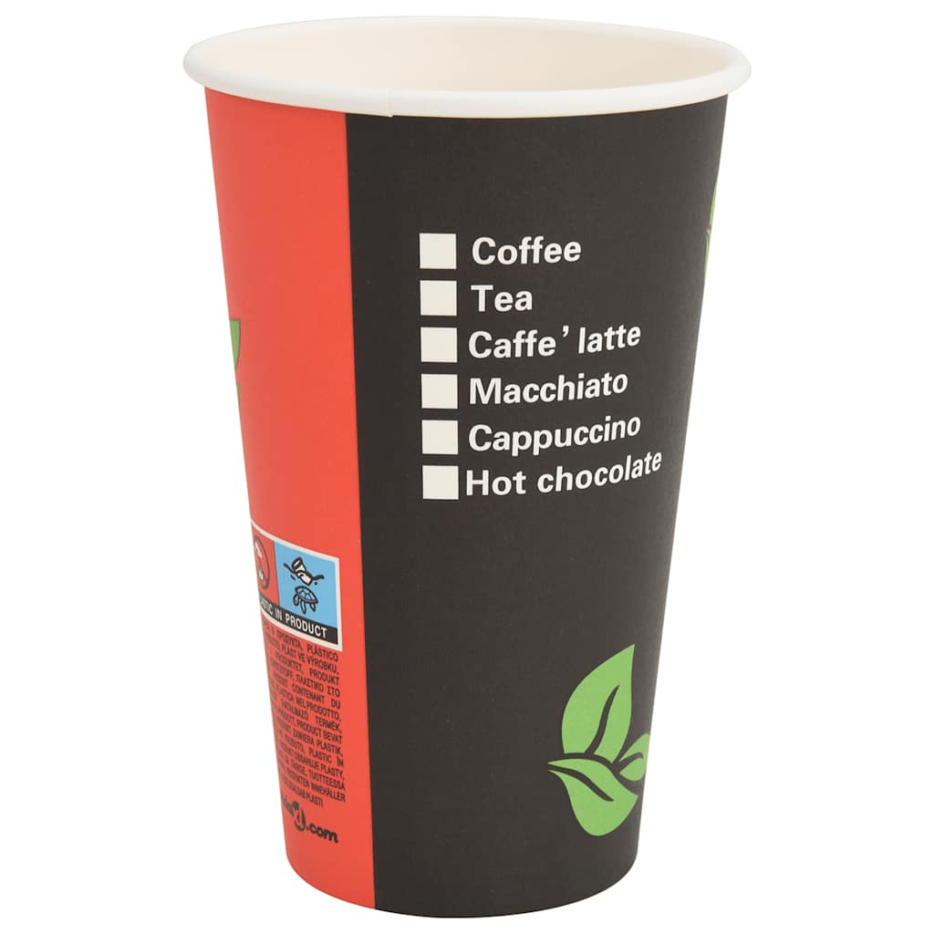 Paperiset Kahvikupit Kansilla 1000 Kpl 16Oz 400Ml