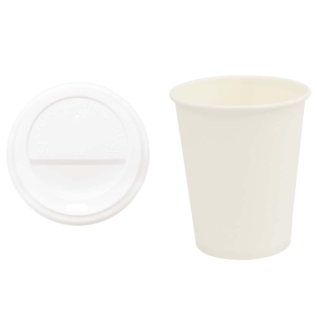 Paperiset Kahvikupit Kansilla 1000 Kpl 8Oz 200Ml