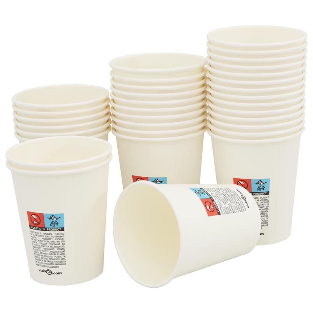 Paperiset Kahvikupit Kansilla 1000 Kpl 8Oz 200Ml