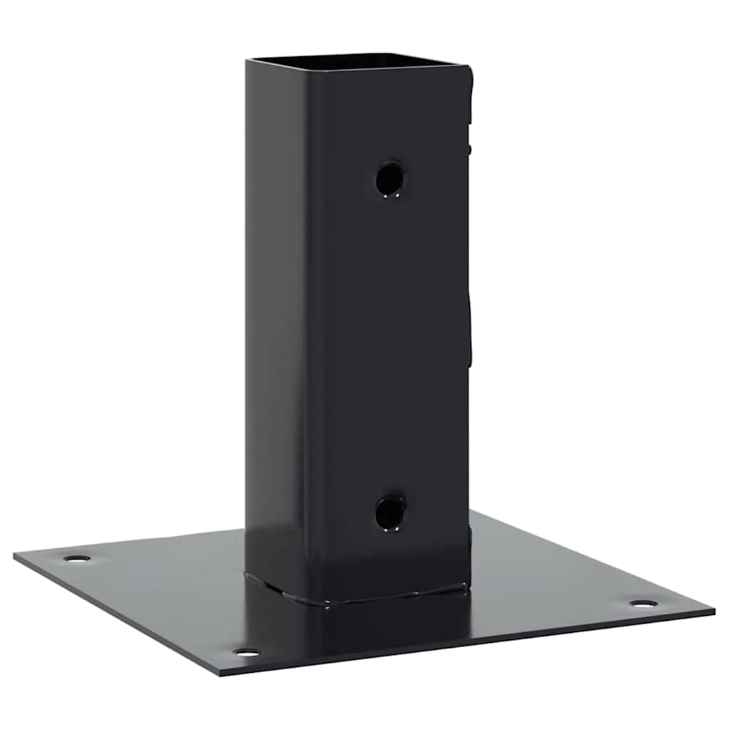 Pylväiden Pohjat Neliö 4 Kpl 46X46 Mm Jauhemaalattu Teräs