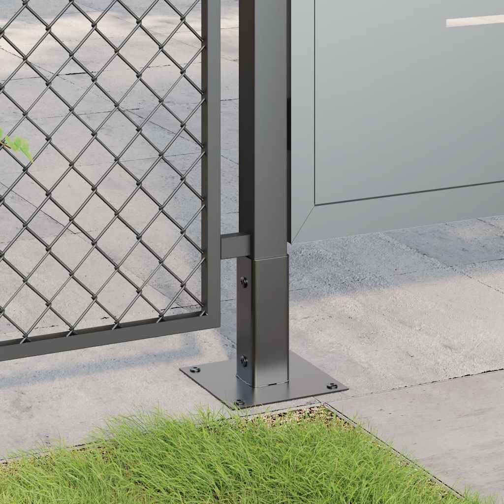 Pylväiden Pohjat Neliö 4 Kpl 46X46 Mm Jauhemaalattu Teräs