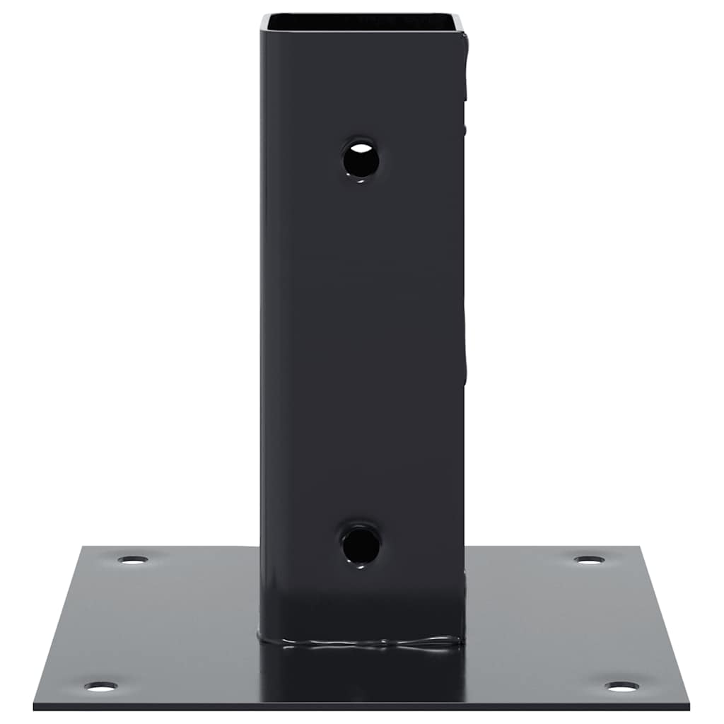 Pylväiden Pohjat Neliö 4 Kpl 46X46 Mm Jauhemaalattu Teräs