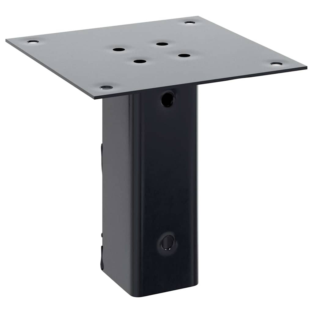 Pylväiden Pohjat Neliö 12 Kpl 46X46 Mm Jauhemaalattu Teräs