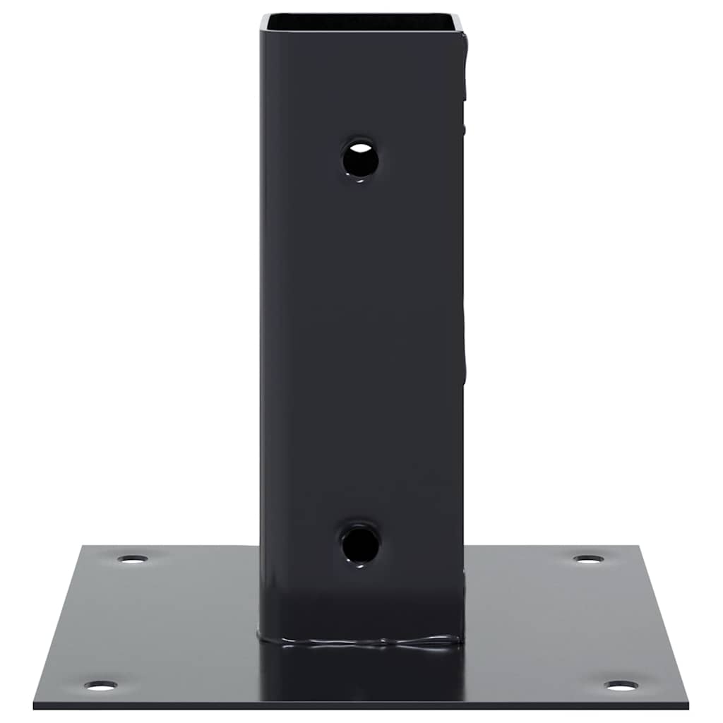 Pylväiden Pohjat Neliö 12 Kpl 46X46 Mm Jauhemaalattu Teräs