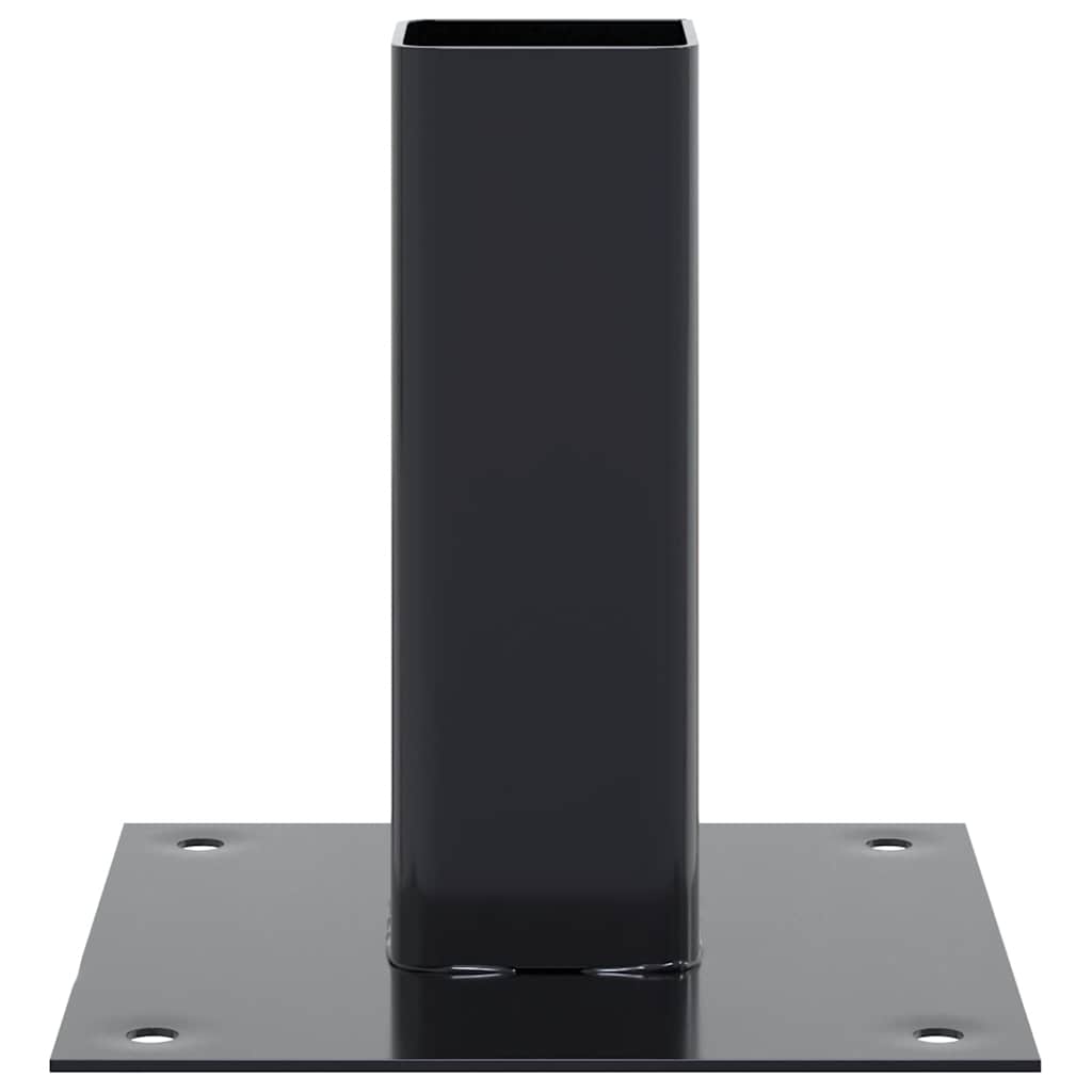 Pylväiden Pohjat Neliö 12 Kpl 46X46 Mm Jauhemaalattu Teräs