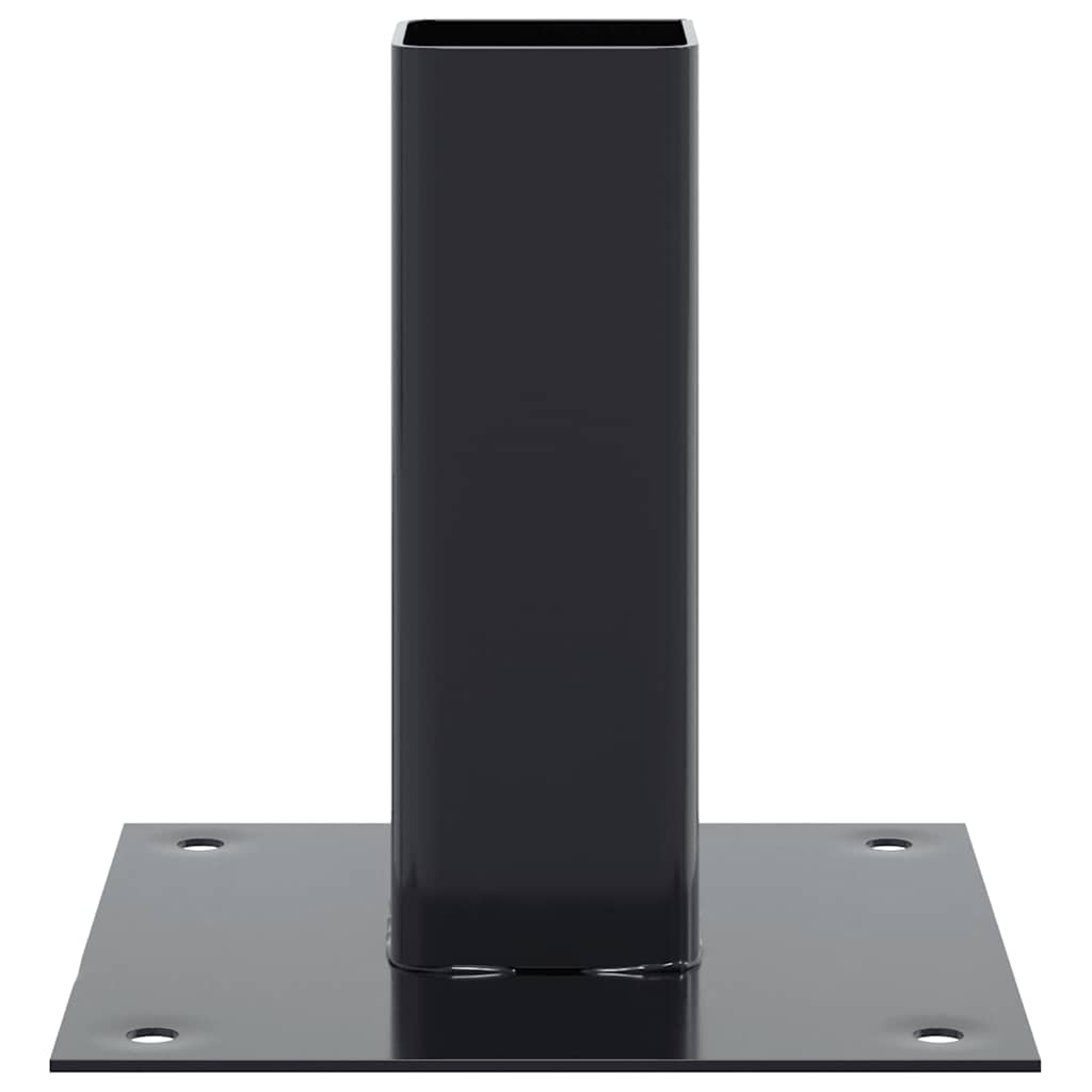 Pylväiden Pohjat Neliö 12 Kpl 51X51 Mm Jauhemaalattu Teräs
