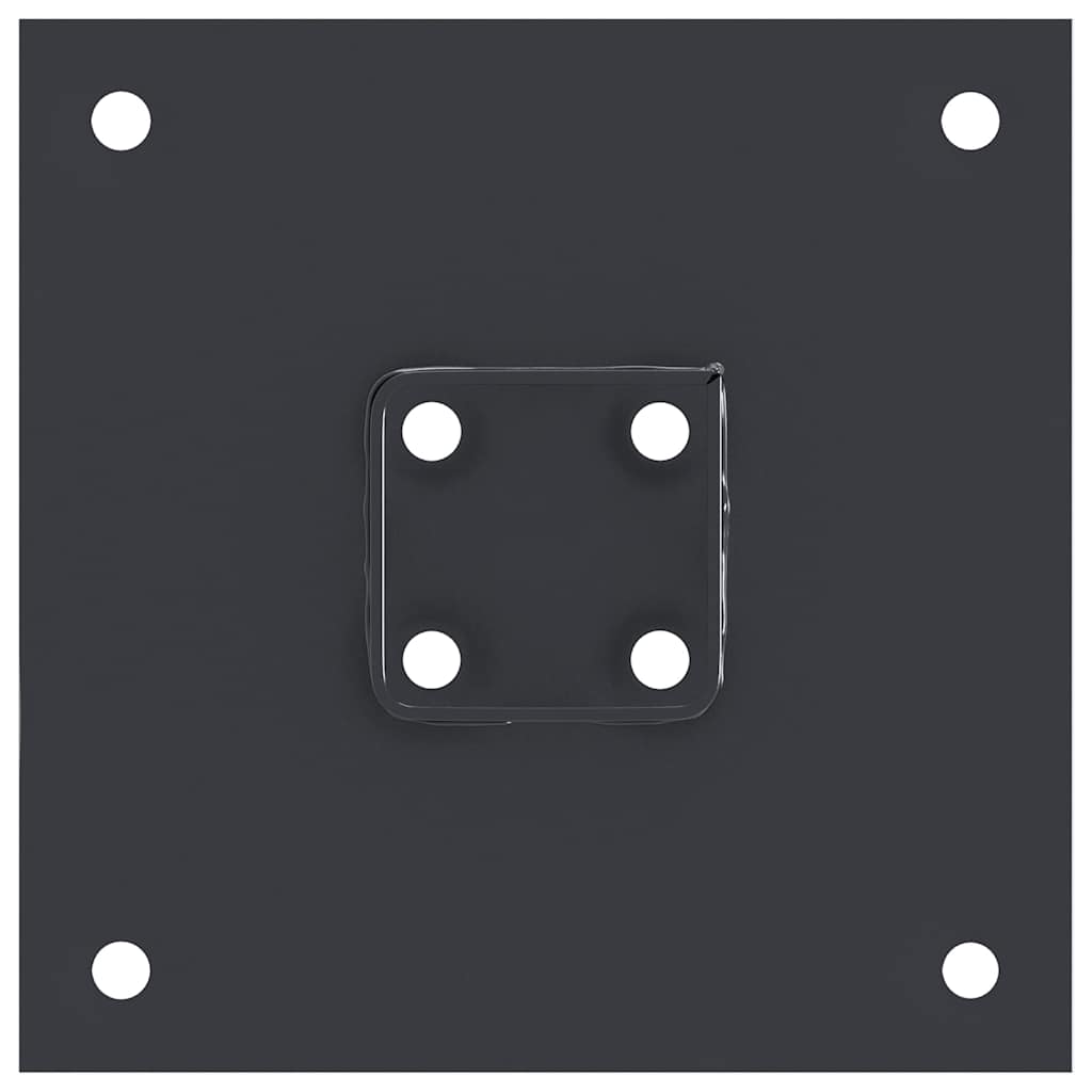 Pylväiden Pohjat Neliö 12 Kpl 51X51 Mm Jauhemaalattu Teräs