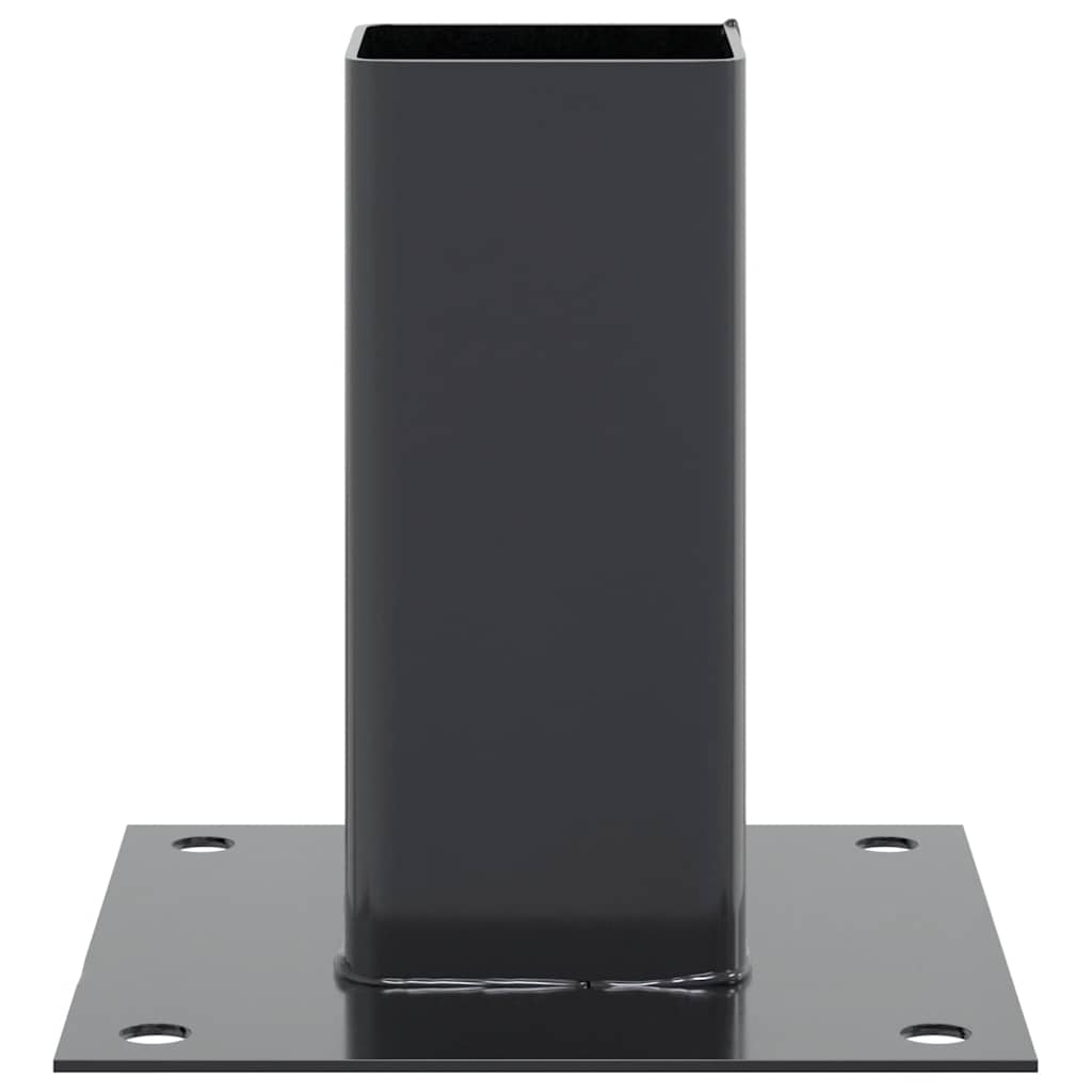 Pylväiden Pohjat Neliö 4 Kpl 61X61 Mm Jauhemaalattu Teräs