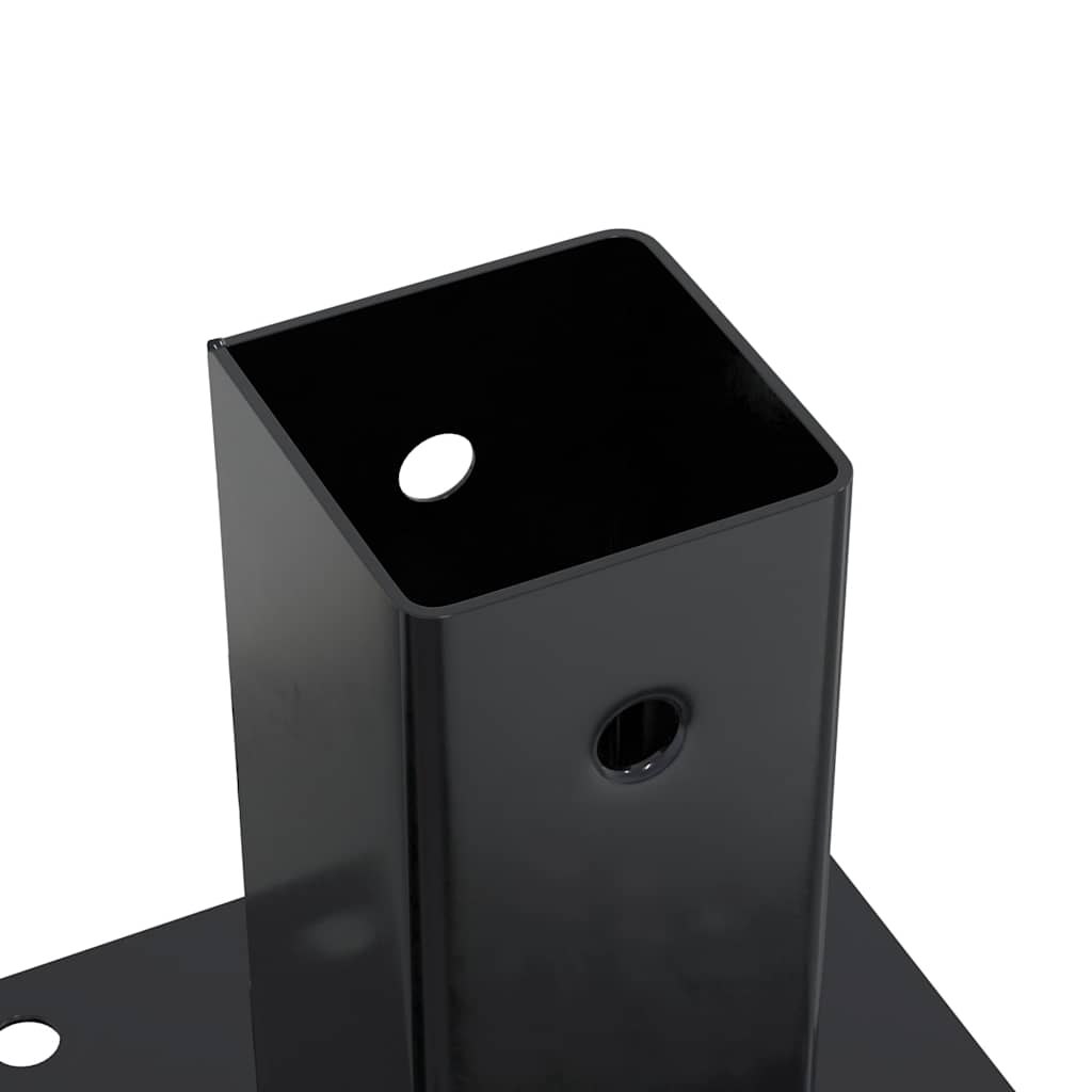 Pylväiden Pohjat Neliö 4 Kpl 61X61 Mm Jauhemaalattu Teräs