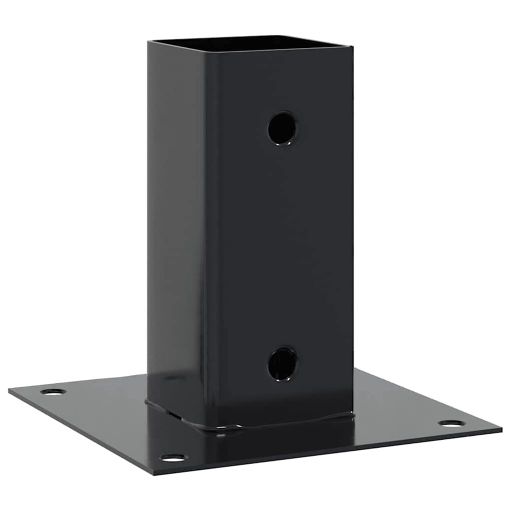Pylväiden Pohjat Neliö 12 Kpl 61X61 Mm Jauhemaalattu Teräs