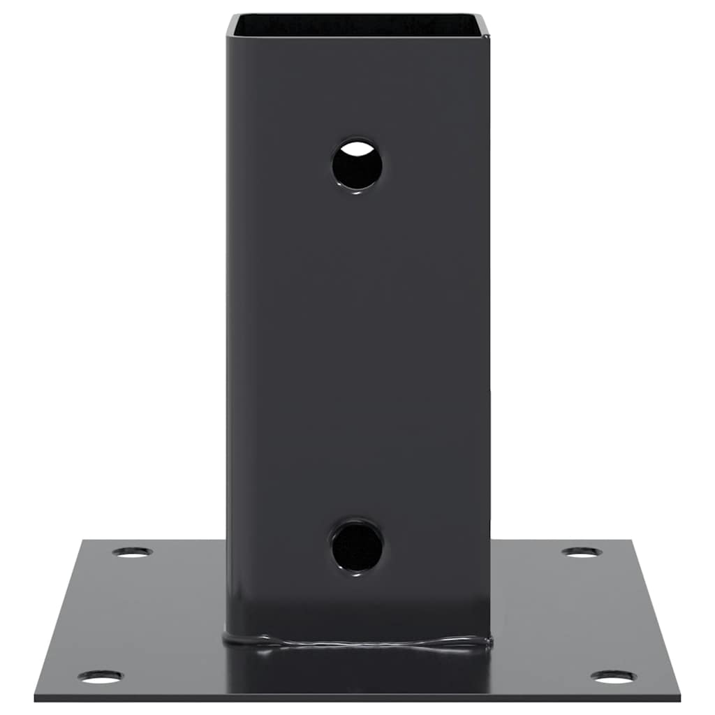 Pylväiden Pohjat Neliö 12 Kpl 61X61 Mm Jauhemaalattu Teräs