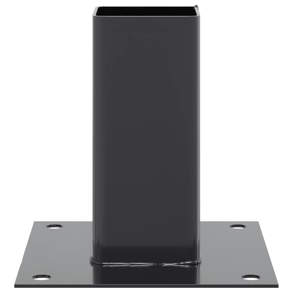 Pylväiden Pohjat Neliö 12 Kpl 61X61 Mm Jauhemaalattu Teräs