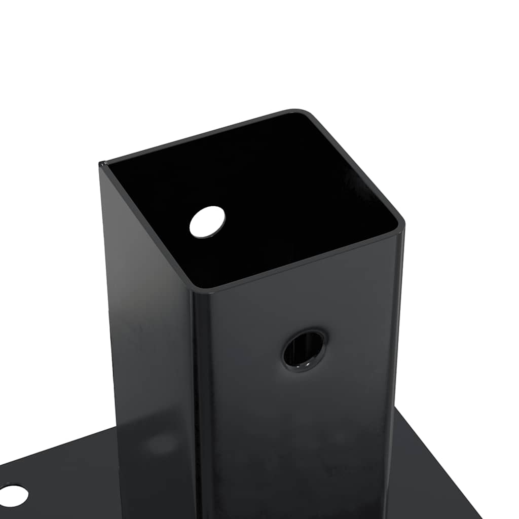 Pylväiden Pohjat Neliö 4 Kpl 71X71 Mm Jauhemaalattu Teräs