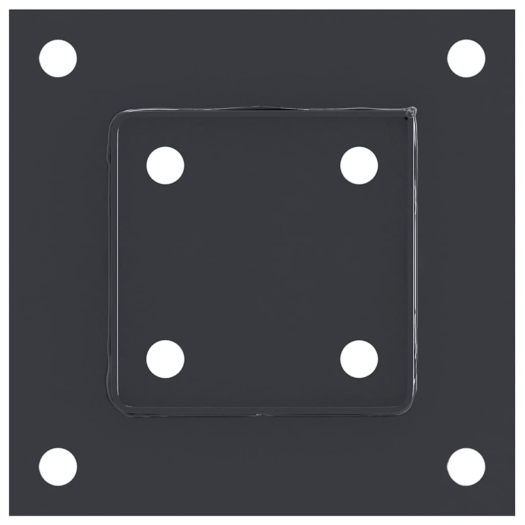 Pylväiden Pohjat Neliö 4 Kpl 81X81 Mm Jauhemaalattu Teräs
