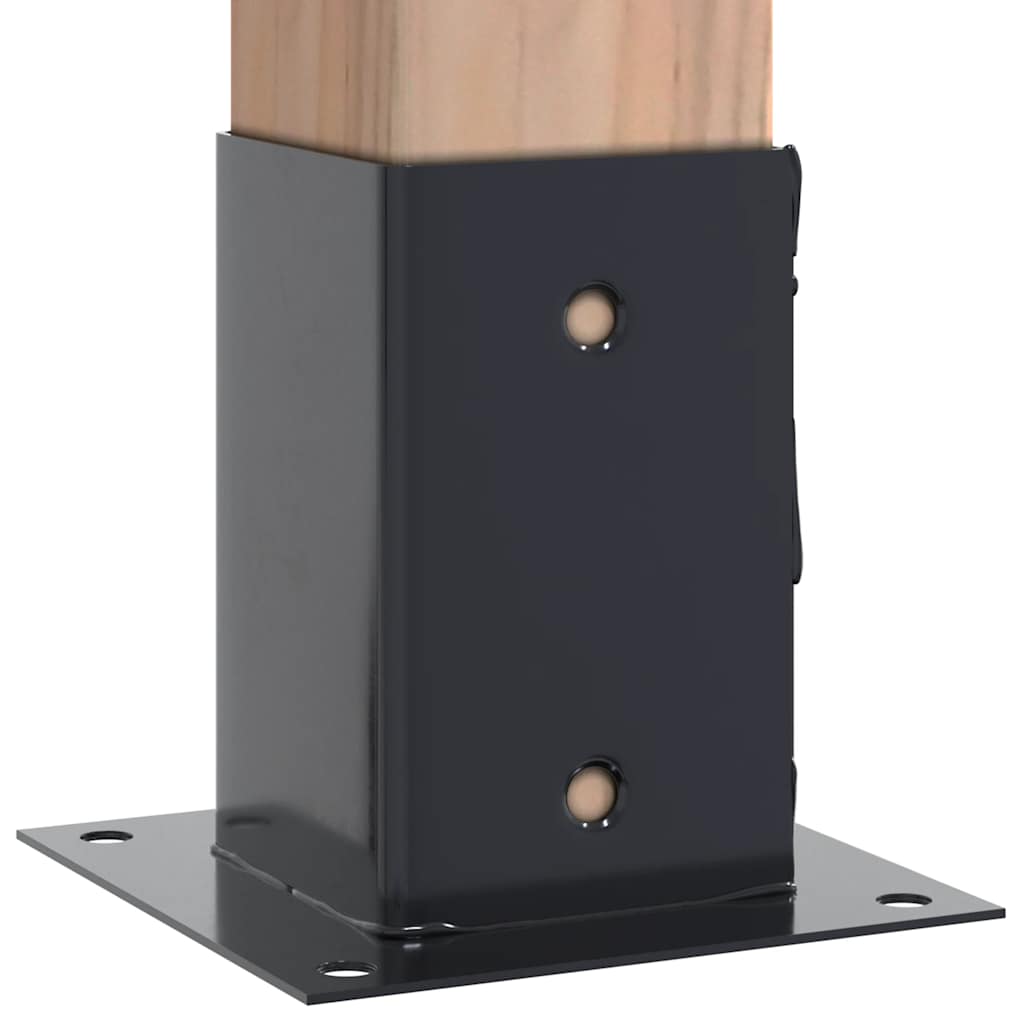 Pylväiden Pohjat Neliö 12 Kpl 81X81 Mm Jauhemaalattu Teräs