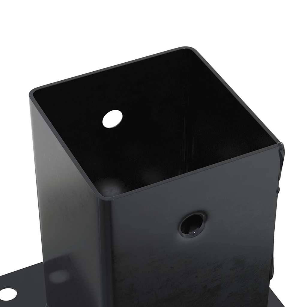 Pylväiden Pohjat Neliö 12 Kpl 81X81 Mm Jauhemaalattu Teräs