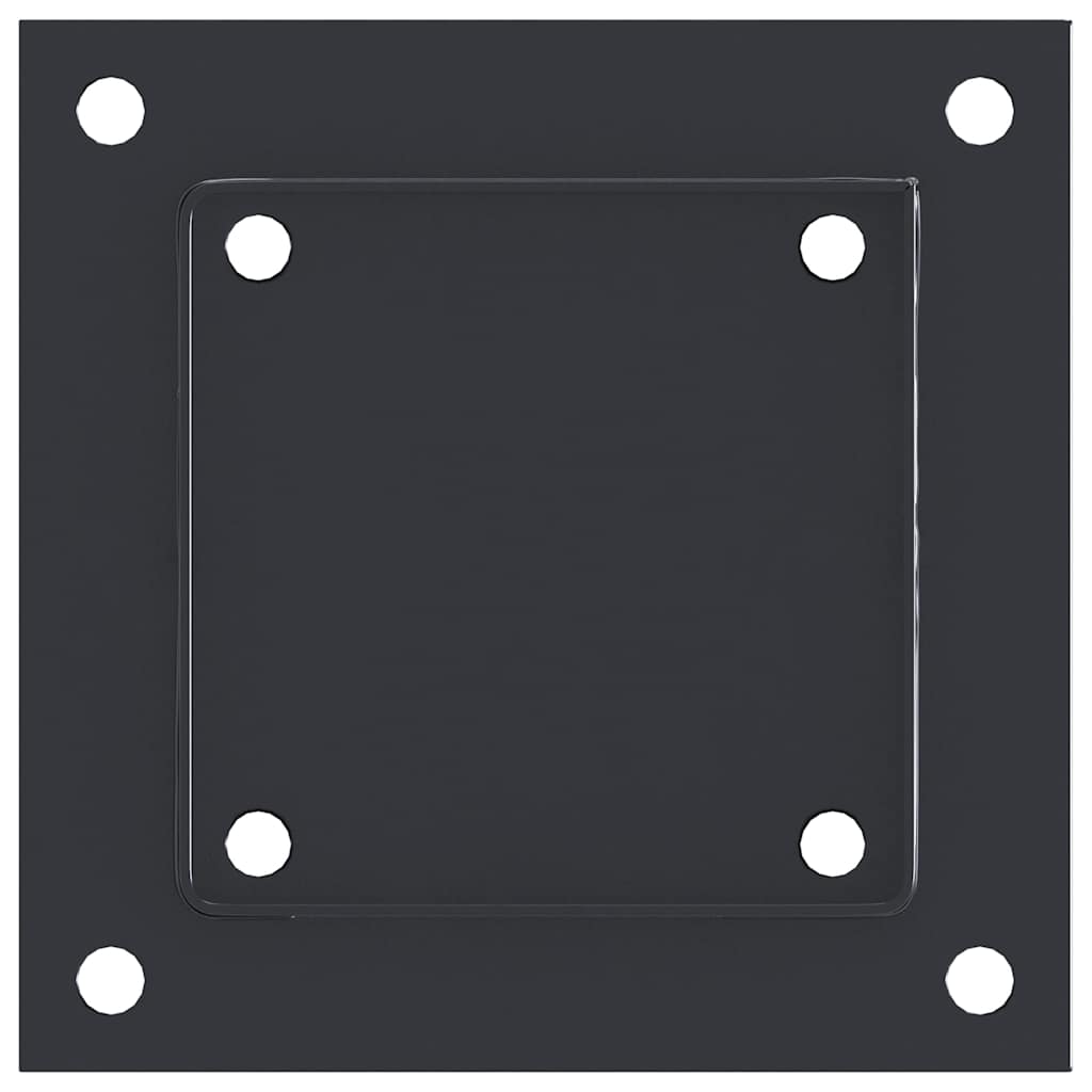 Pylväiden Pohjat Neliö 12 Kpl 101X101 Mm Jauhemaalattu Teräs