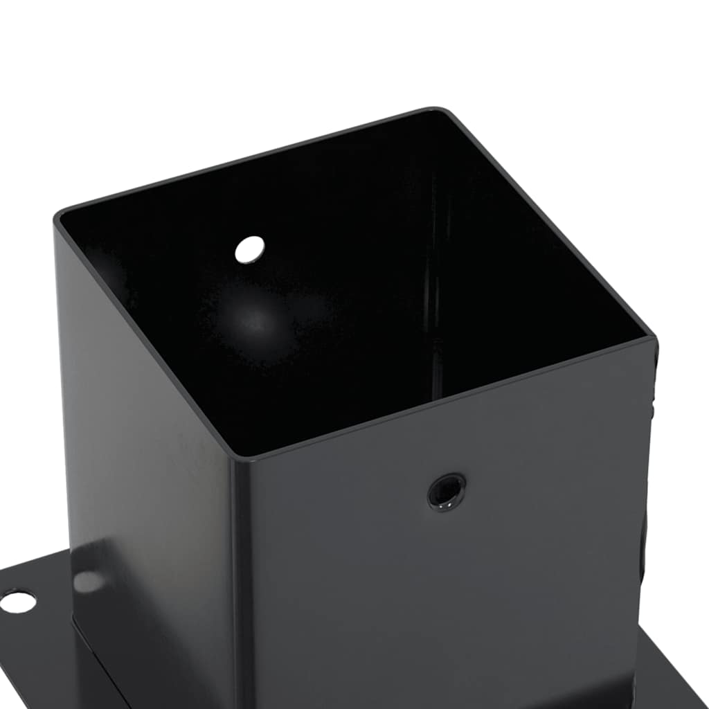 Pylväiden Pohjat Neliö 4 Kpl 121X121 Mm Jauhemaalattu Teräs