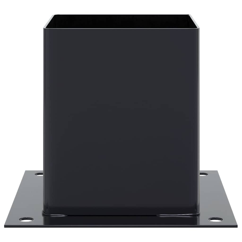 Pylväiden Pohjat Neliö 12 Kpl 121X121 Mm Jauhemaalattu Teräs