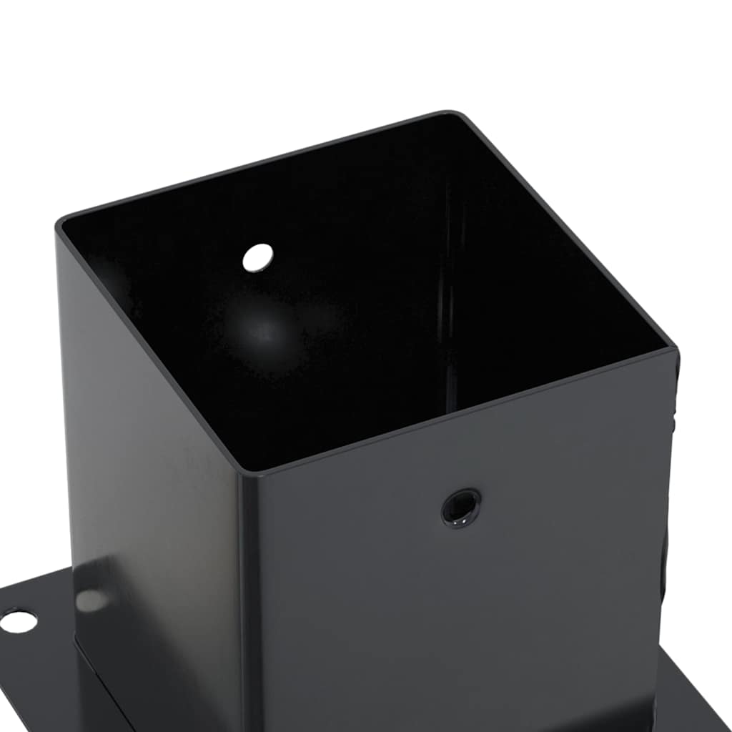 Pylväiden Pohjat Neliö 12 Kpl 121X121 Mm Jauhemaalattu Teräs