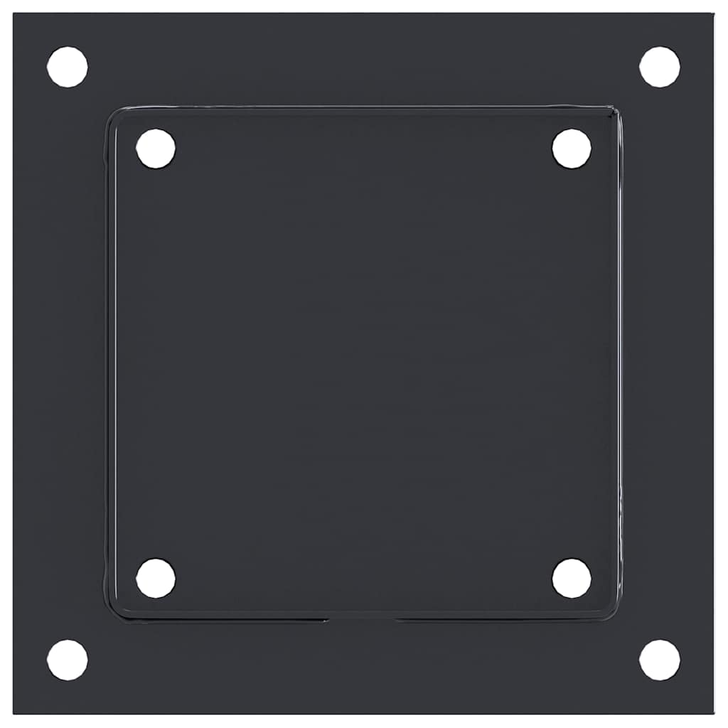 Pylväiden Pohjat Neliö 4 Kpl 141X141 Mm Jauhemaalattu Teräs