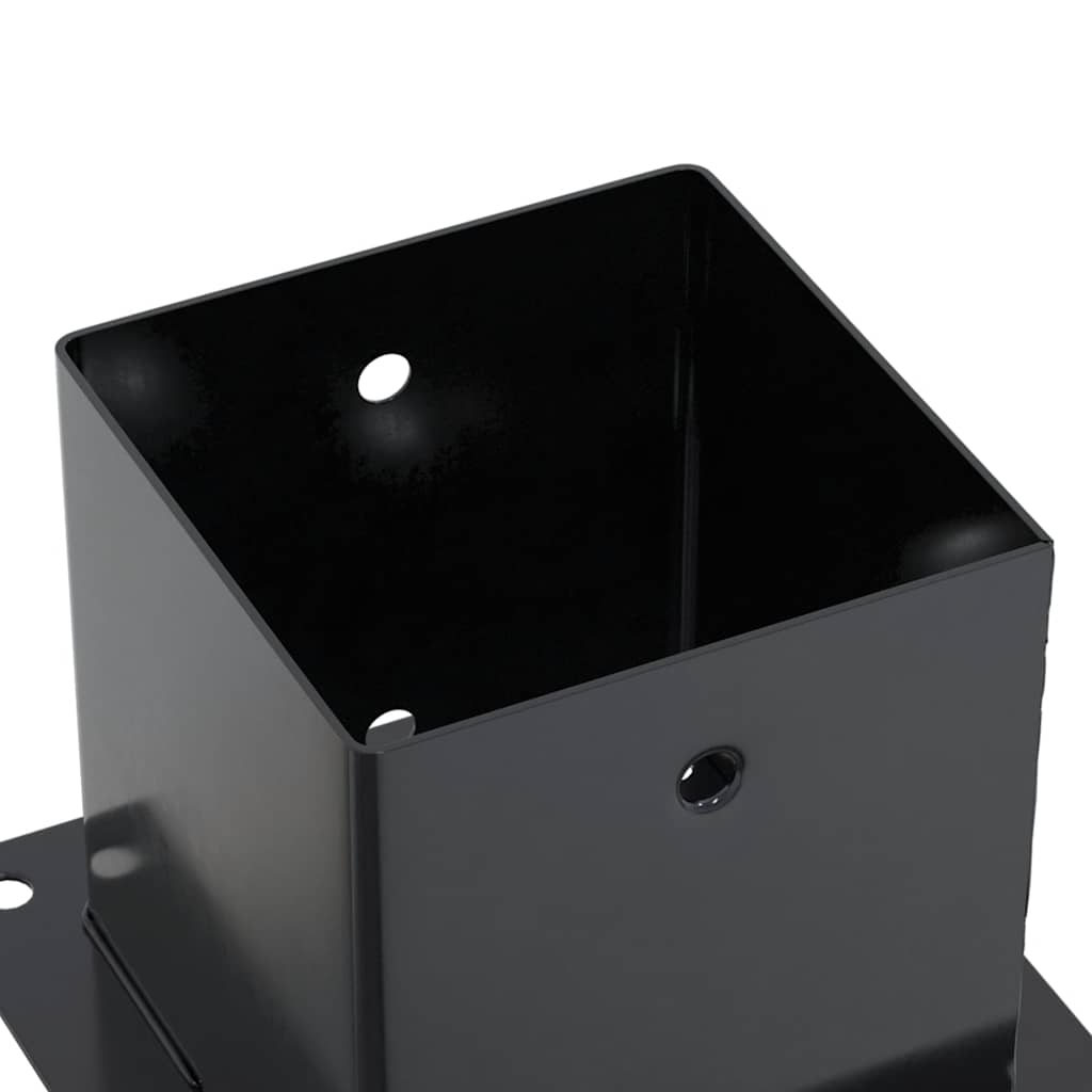 Pylväiden Pohjat Neliö 12 Kpl 141X141 Mm Jauhemaalattu Teräs