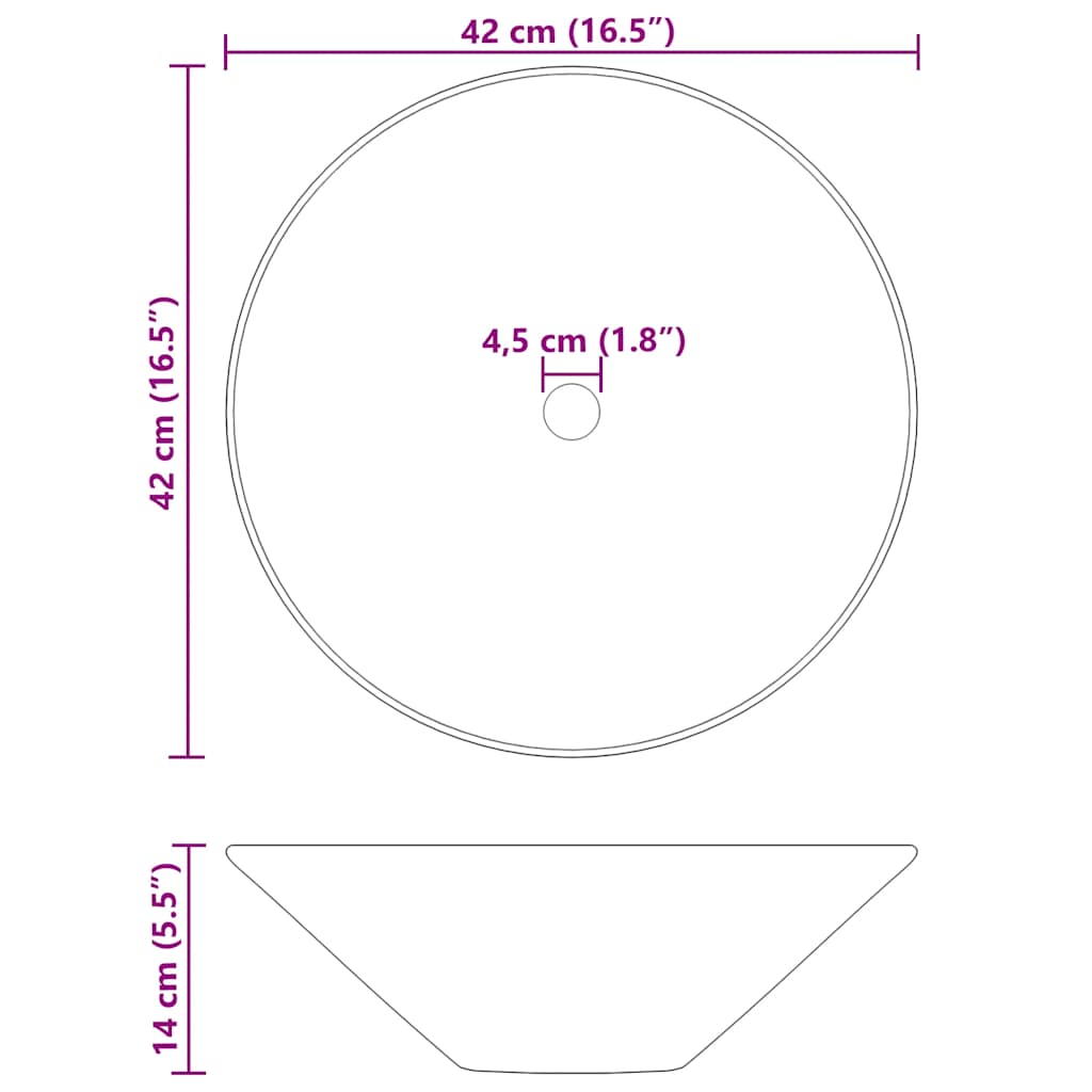 Pesualtaat 2 Kpl Kiiltävä Musta Ø42X14 Cm Keramiikka